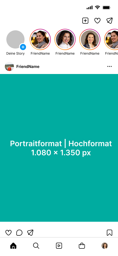 Instagram Bildformate: Hochformat (Portraitformat)