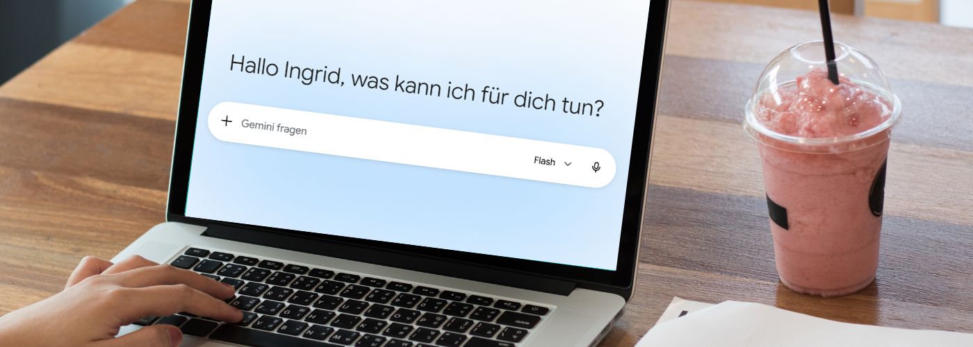 Nutzung von Gemini am Laptop